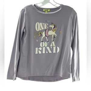 NWT Chit Chat Kids Unicorn Graphic Kids Shirt - Lavender Long Sleeve M